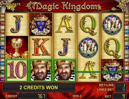 Magic Kingdom - выигрышная комбинация со знаком Wild Выигрышная комбинация со знаком Wild в автомате Magic Kingdom